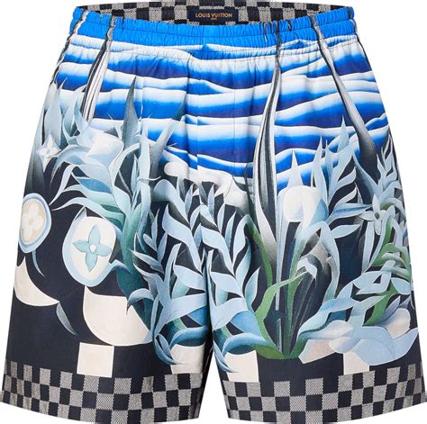 louis vuitton watercolor swim shorts|Louis Vuitton damier swim trunks.